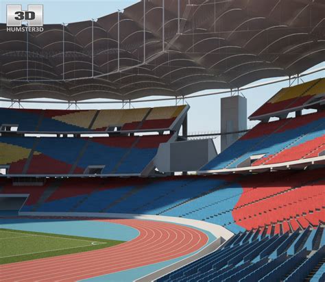 Bukit jalil national stadium has capacity of 87,000 spectators. Bukit Jalil National Stadium 3D model - Architecture on Hum3D