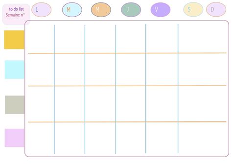 Un planning de ménage vierge à. Planning Repas Semaine A Imprimer - Gamboahinestrosa