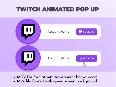 Custom Animated Twitch Subscribe Button Overlay Animation For Etsy
