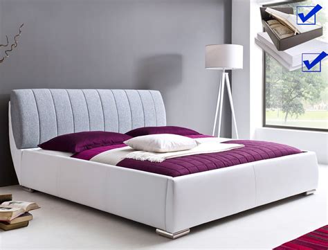 1149.99 € * sacramento b2 boxspringbett 180x200. Bett 180x200 Doppelbett weiß grau Lattenrost klappbar ...