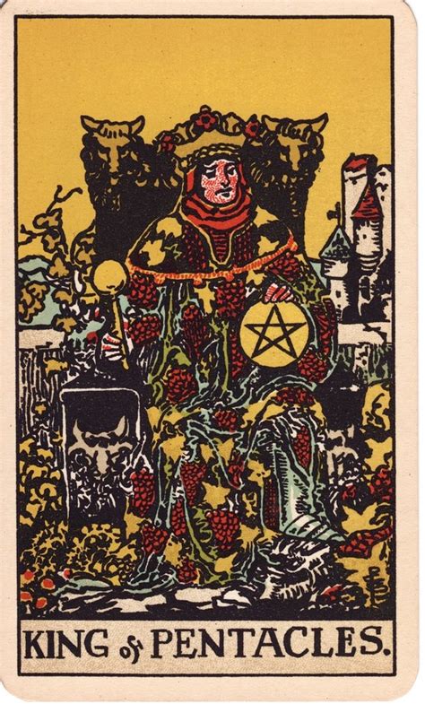 King Of Pentacles Tarot Card Meaning Valour Realizing Pentacles
