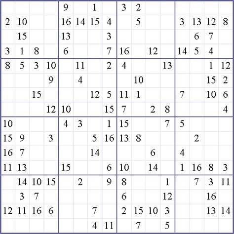 Sudoku 16 X 16 Para Imprimir Andrews Mcmeel Syndication Home