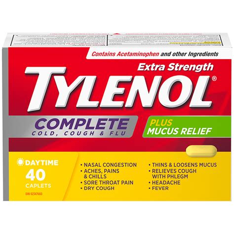 Tylenol Complete Extra Strength Cold Cough And Flu Caplets 40s