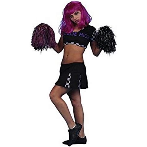 Goth Cheerleader Costume Cute And Sexy Fancy Dress