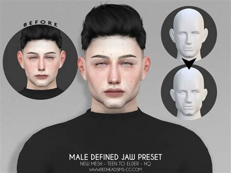 Male Defined Jaw Preset Sims 4 The Sims 4 Skin Sims