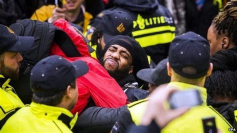 Clashes At Dutch Black Pete Protest In Gouda Bbc News