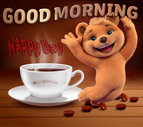 Cartoon Goodmorning Morning Happyday Happy Cute Teddybear