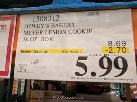 Deweys Bakery Meyer Lemon Cookie