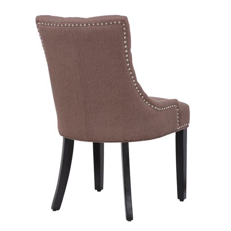 Westintrends Upholstered Wingback Button Tufted Dining Chair Set Of 2