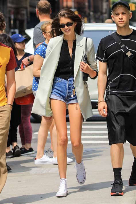 Kaia Gerber Shows Off Her Long Legs While Out With Friends In New York City