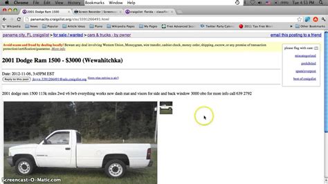 Craigslist Panama City Florida Used Cars and Trucks - Lowest Prices For