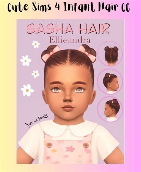 15 Cutest Sims 4 Infant Hair Cc 2023 Pigtails Baby Hair Buns And More