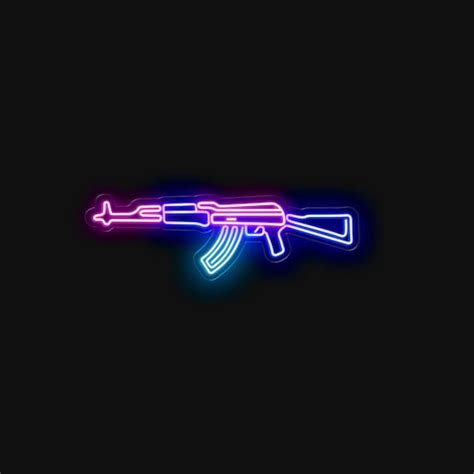 Gun Led Neon Sign Pistol Neon Sign Ak 47 Neon Sign Party Etsy