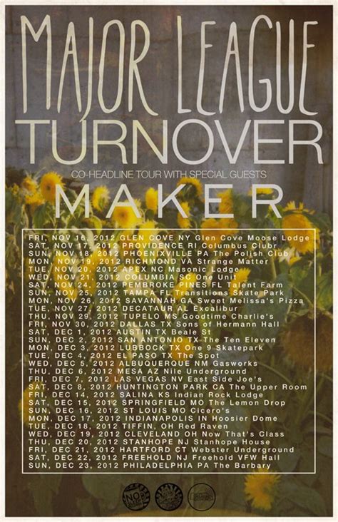 Изучайте релизы alex dimaiuat на discogs. TURNOVER AND MAJOR LEAGUE ANNOUNCE CO-HEADLINING FALL TOUR ...