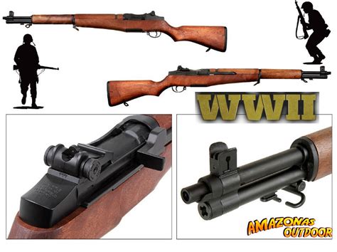 Ics M1 Garand Full Size Airsoft Aeg Rifle With Real Wood Stock Model
