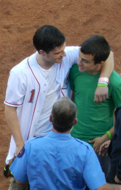 Josh And Connor Hutcherson At The Reds Game Yesterday For Joshs Pitch