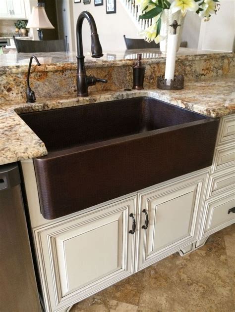 Toward the end of the 19th century, the french farmhouse sink, with its broad apron front, began to gain popularity for its strength and utilitarian value. Luxury Bronze Farmhouse Kitchen Sink - The Most Awesome along with Interesting bronze farmhouse ...