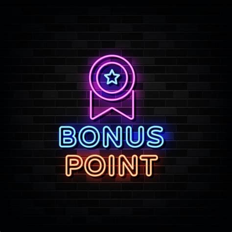 Premium Vector Bonus Point Neon Signs Design Template Neon Style