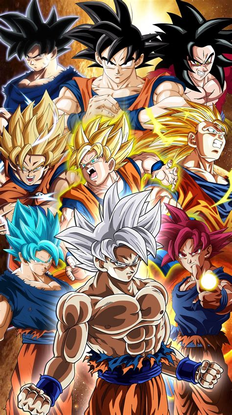 All Goku Transformations Fondo De Pantalla Personagens De Anime