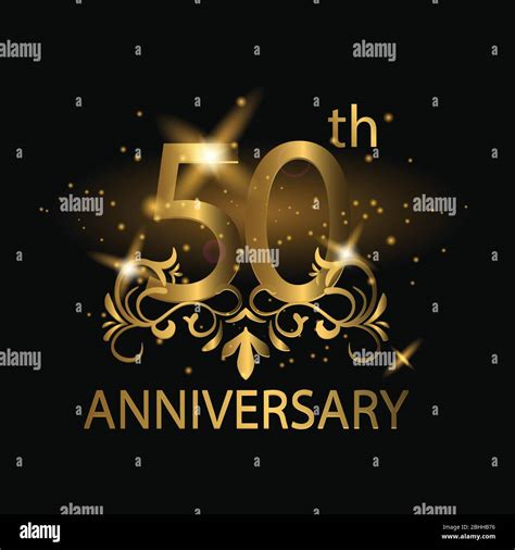 50th Years Anniversary Celebration 50th Anniversary Logo With Gold
