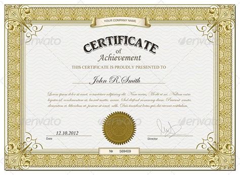Gold Certificate Gold Certificate Certificate Templates Certificate