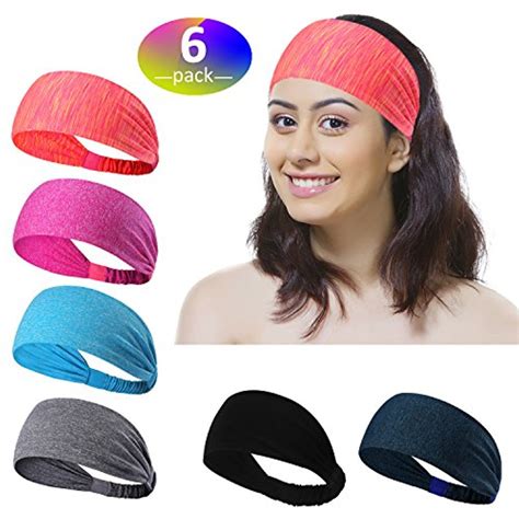 6 Pieces Sports Headbands Yogacyclingrunning Fitness ExerciseÂ