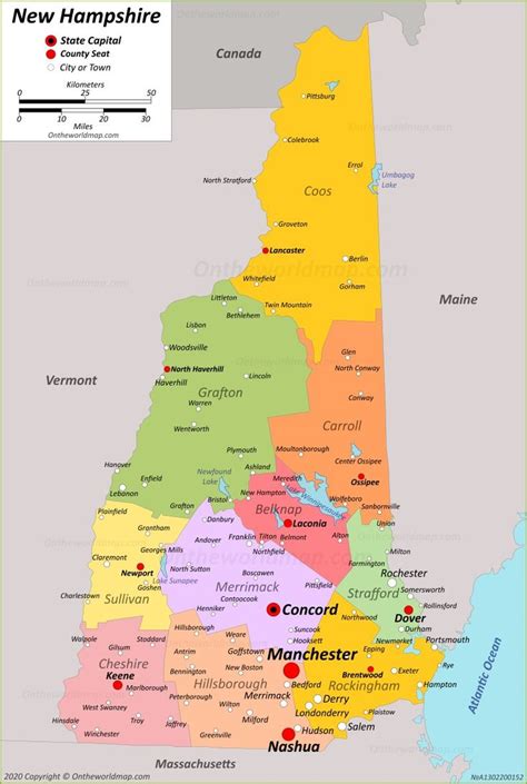 Louis Powell Berita New Hampshire Map
