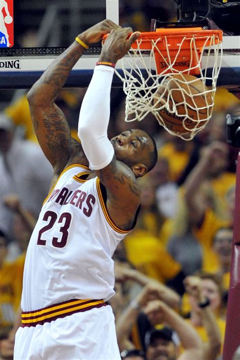 Lebron James Goes Sky High For Two Handed Reverse Slam Dunk Lebron