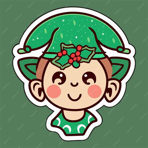 Premium Vector Vector Cartoon Of A Happy Christmas Elf