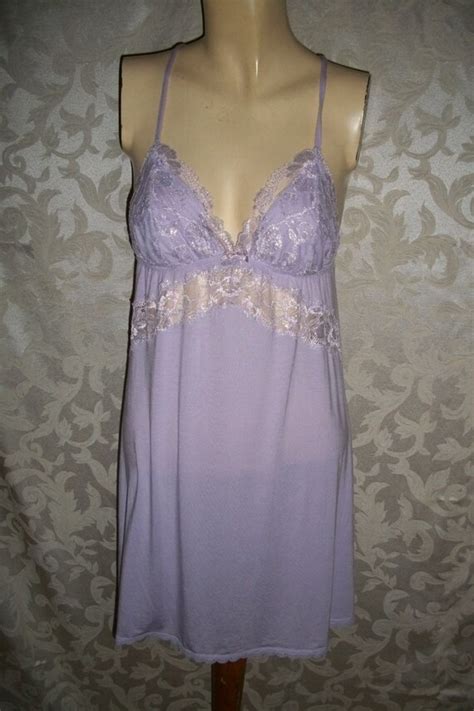 Victorias Secret Cotton And Lace Camisole Babydoll Nightgown