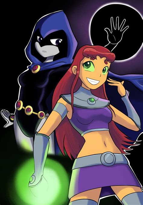 Two Rough Sketches Of Raven And Starfire That I Did In My Own Reboot