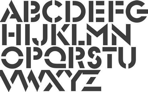Stencil Fonts Graphic Obsession
