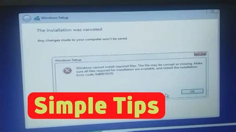Windows Cannot Install Required Files How To Fix Windows Setup Error