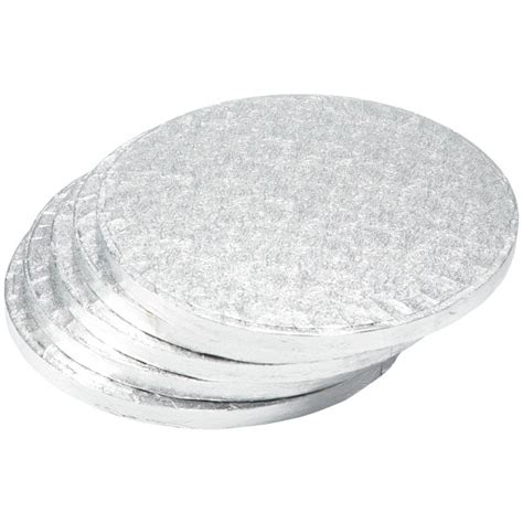 8 Round Silver Foil Cake Board Decopac