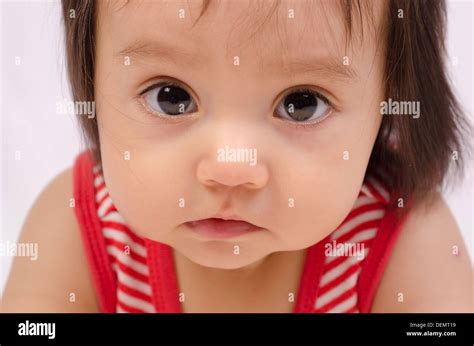 Baby Face Big Eyes Stock Photo Alamy