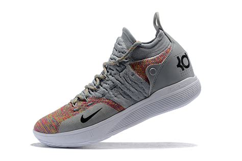 Kevin Durants Nike Kd 11 Cool Greymulti Color Basketball Shoes For Sale