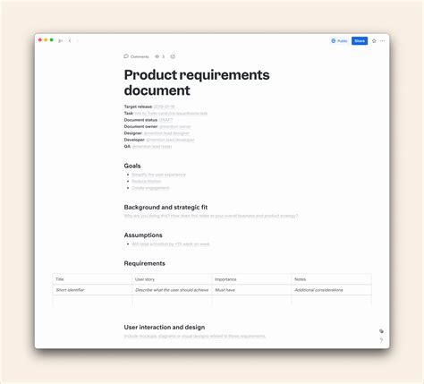 How To Write A Product Requirements Document