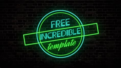 Neon Text Animation Intro Template 11 After Effects Free