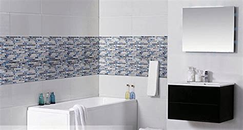 Home Building Glass Tile Kitchen Backsplash Idea Bath Shower Wall Decor
