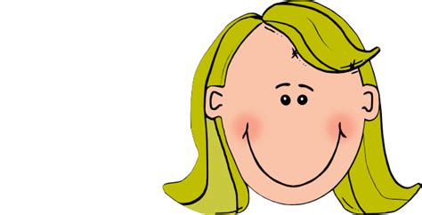 Portrait of a blonde girl with hairstyle, eyeglasses and tank top. Blonde Lady Clip Art at Clker.com - vector clip art online ...