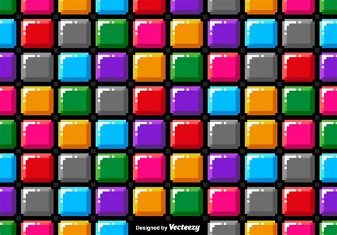 Vector Pixel Art Colorido Bloques Patrón Transparente 148806 Vector En