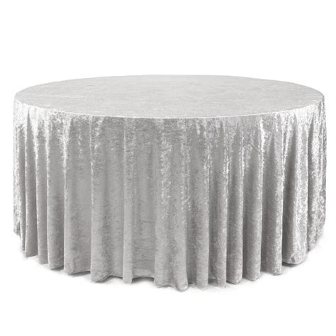 132 Inch Round Crinkle Taffeta Tablecloth White Your Chair Covers Inc
