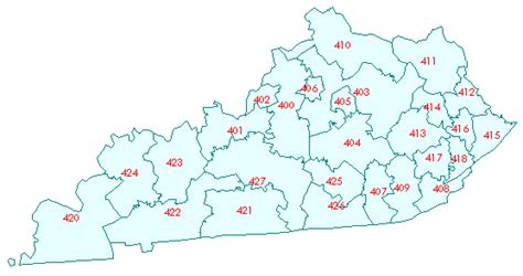 Kentucky Zip Code Map Gambaran