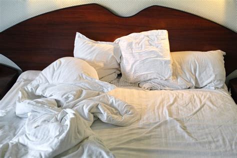 Messy Unmade Bed Stock Photo Image Of Comforter Design 38230608