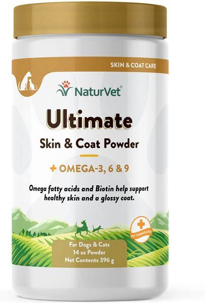 Naturvet Ultimate Powder Skin And Coat Supplement For Cats And Dogs 14 Oz