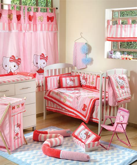 Hello Kitty Striped 4 Pc Crib Bedding | Nursery bedding sets, Crib bedding sets, Crib bedding