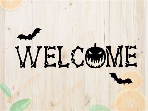Welcome Halloween Svg Halloween Decorative Cutfiles Svg Etsy