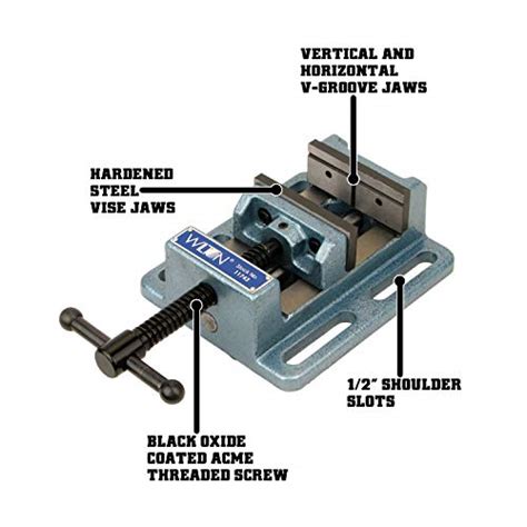 Wilton LP6 Low Profile Drill Press Vise 6 Jaw Width 6 Jaw Opening