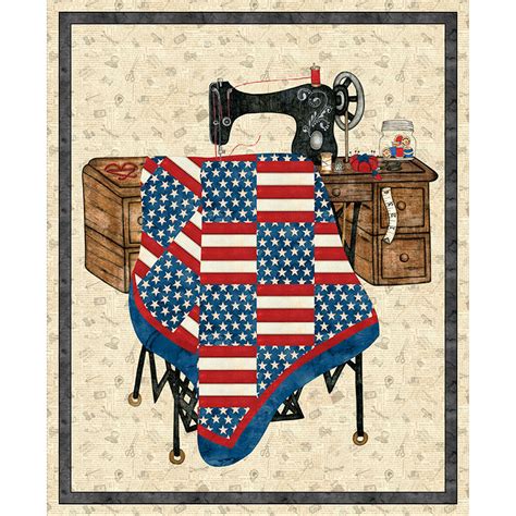 Sew American Sewing Machine Ivory Panel Tana Mueller Blank