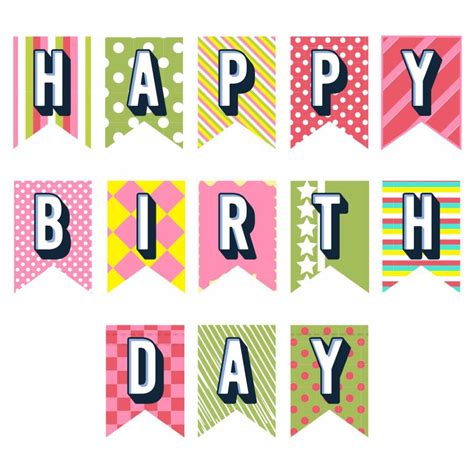 Printable Happy Birthday Banner Letters For Boy